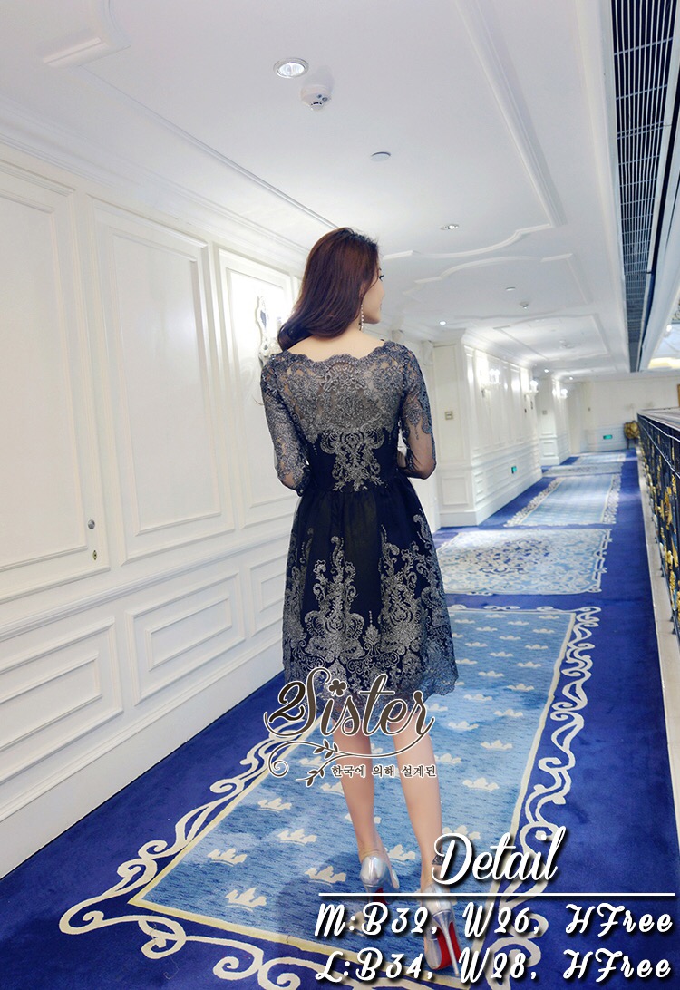 siter Sister Made, Beauty Elegant Black Night Dress