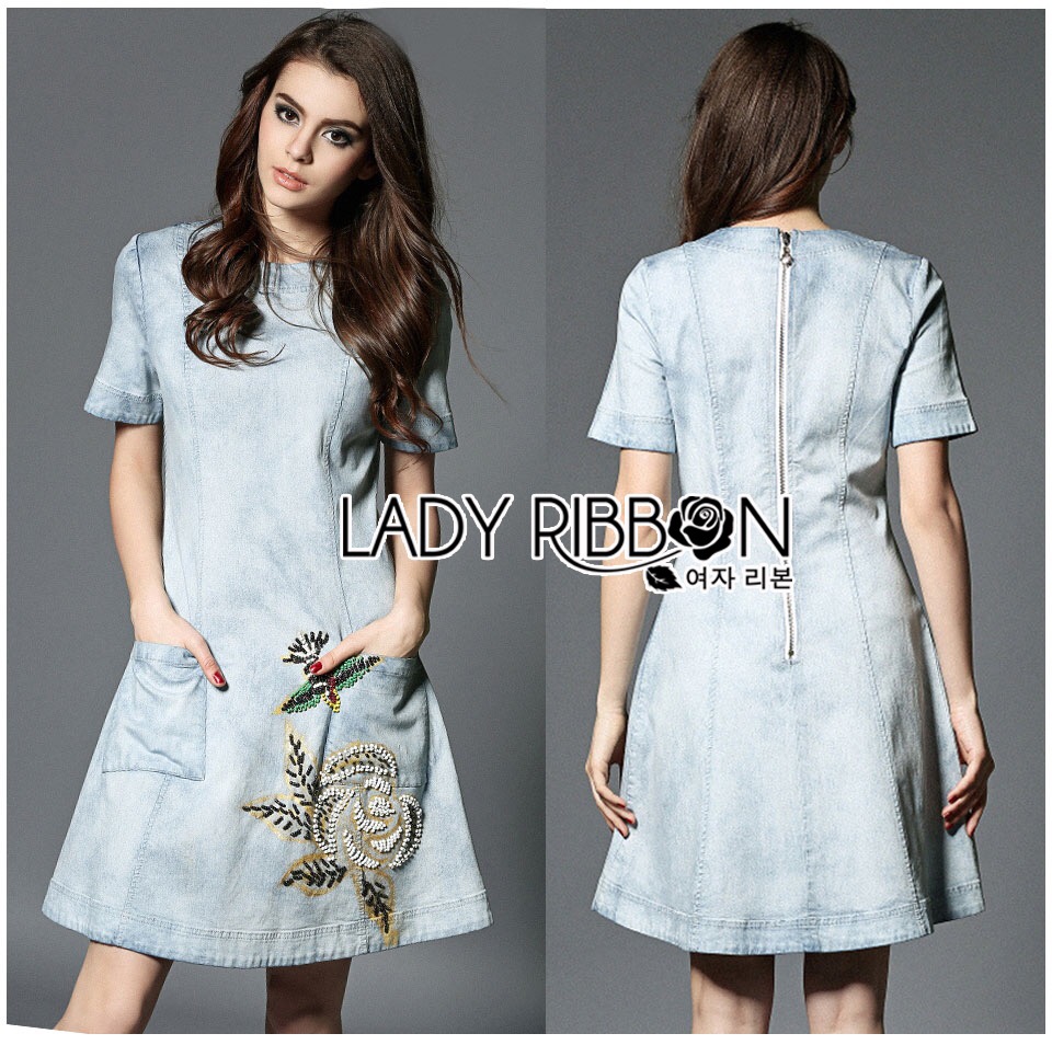 Lady Ribbon's Made 🎀 Lady Ashley Smart Casual Embellished Denim