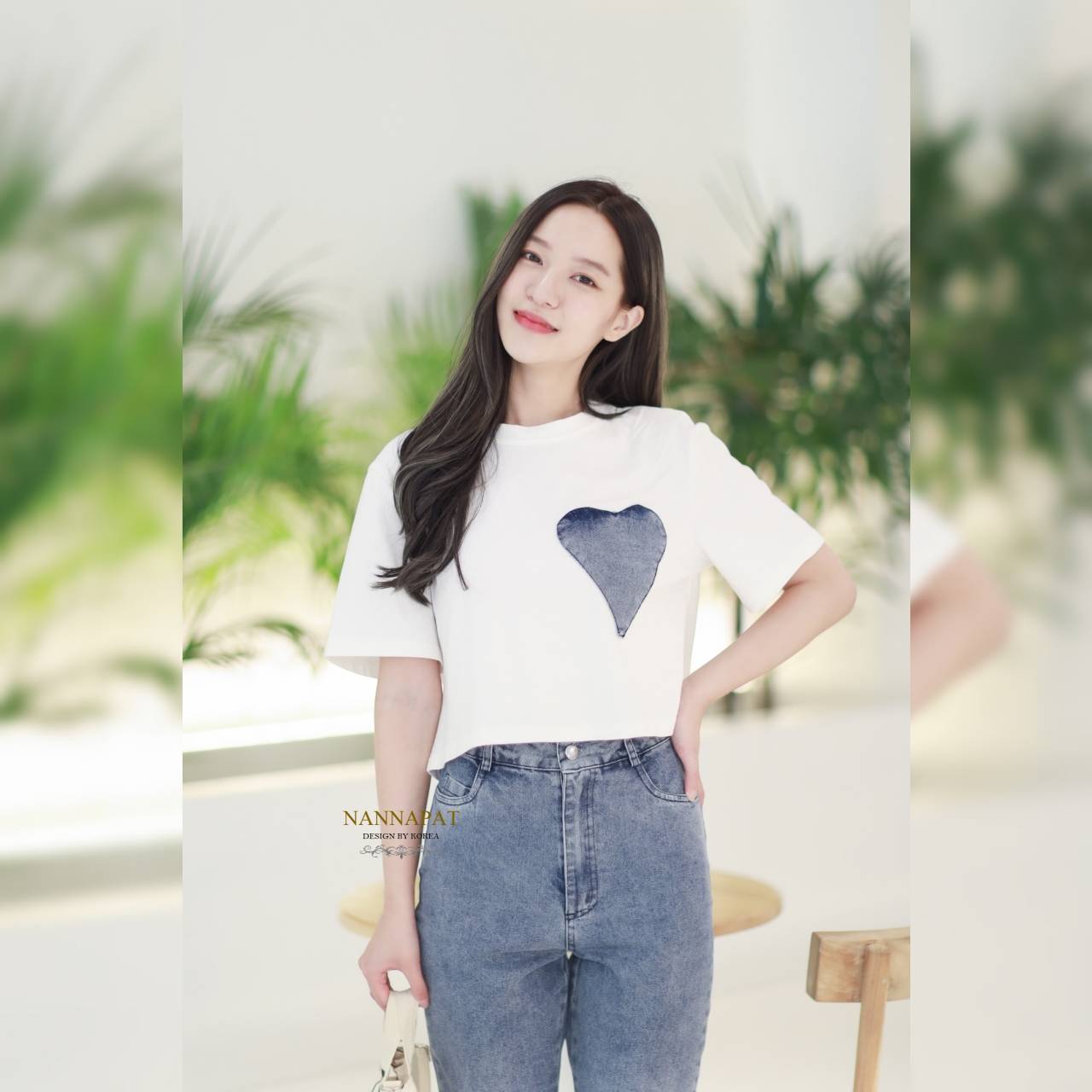 เสื้อยืดทรงใหญ่ กางเกงยีนส์