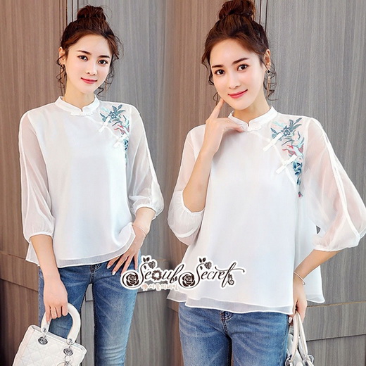 เสื้อสีขาวคลาสสิคลุคสาวหวานๆ