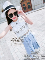 ST07310716 🍀สินค้าพร้อมส่ง🍀 한국에 의해 설계된 2sister made, White Elegant Little Modest Lady Set