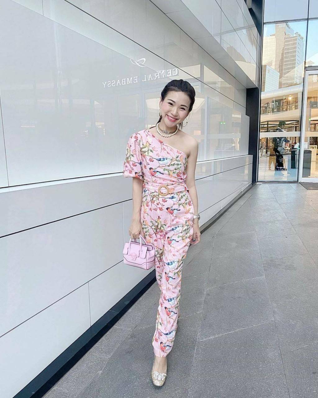 Jumpsuit+เข็มขัด สีสันสดใส่