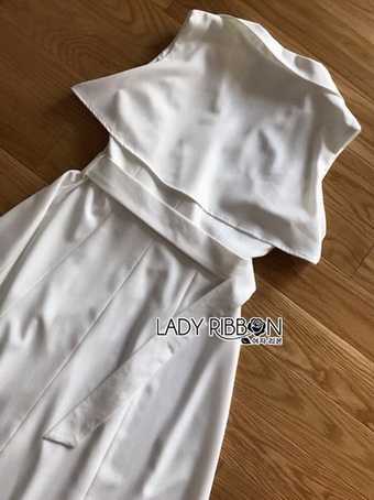 Lady Nelly Neutral Coat Dress with Belt