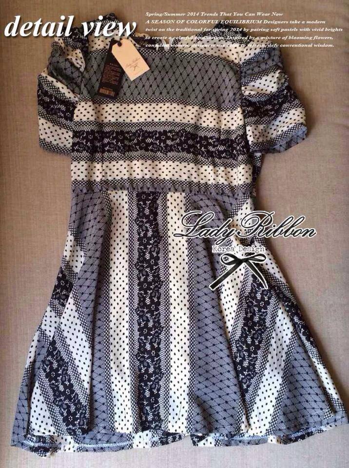 🎀 Lady Ribbon's Made 🎀 Lady Vera Mixed Print Botton-Down Mini Dress มินิเดรสกระดุมหน้าพิมพ์ลาย