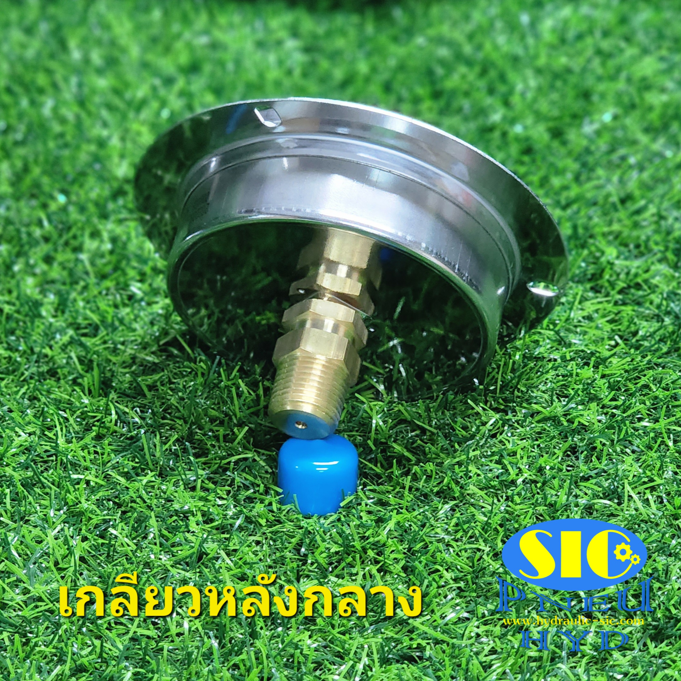 Pressure Gauge 4" เกจวัดแรงดัน หน้าปัด 4" เกลียวออกหลังกลาง 426-21-*** SKON