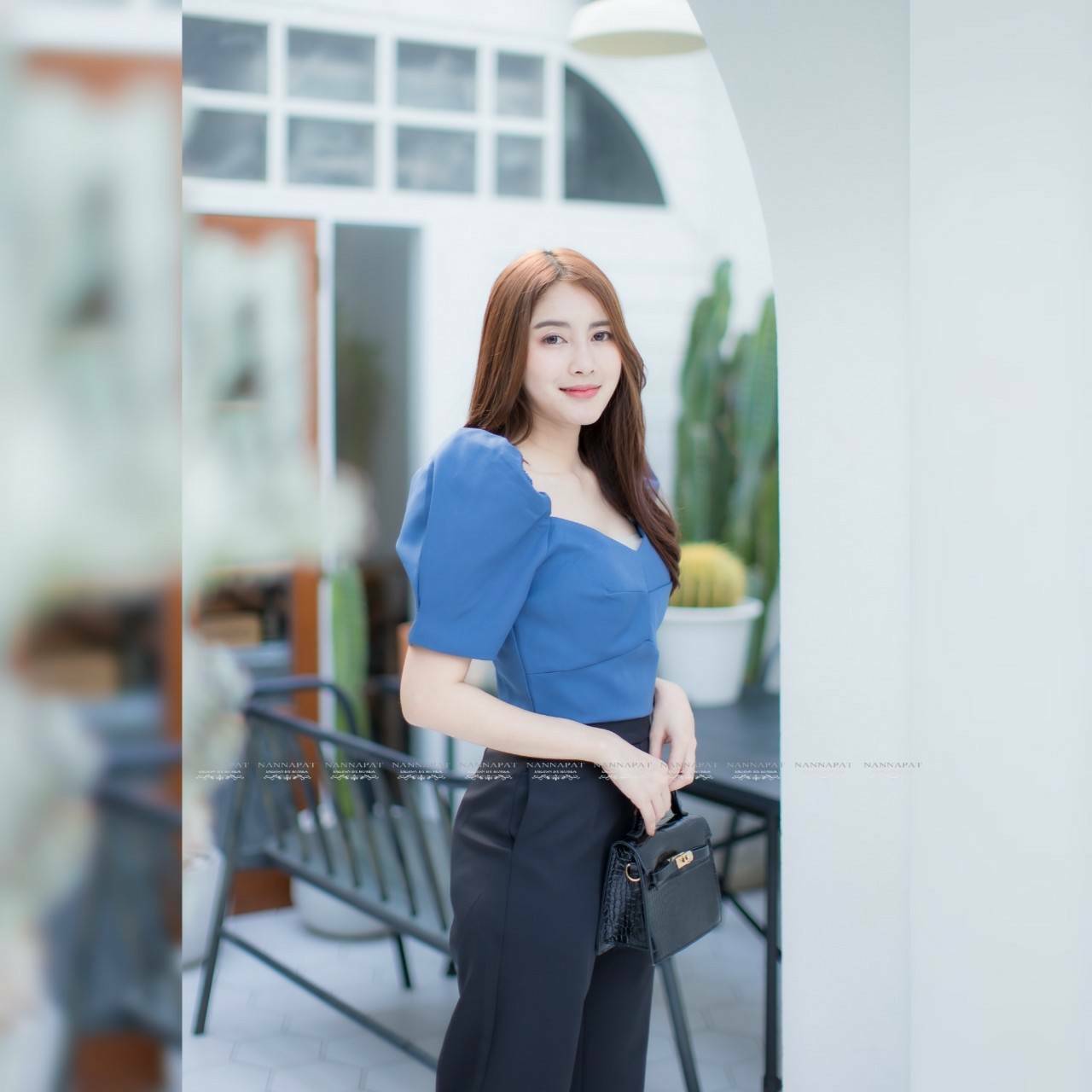 เสื้อซิปหลังกางเกงทรงสวย