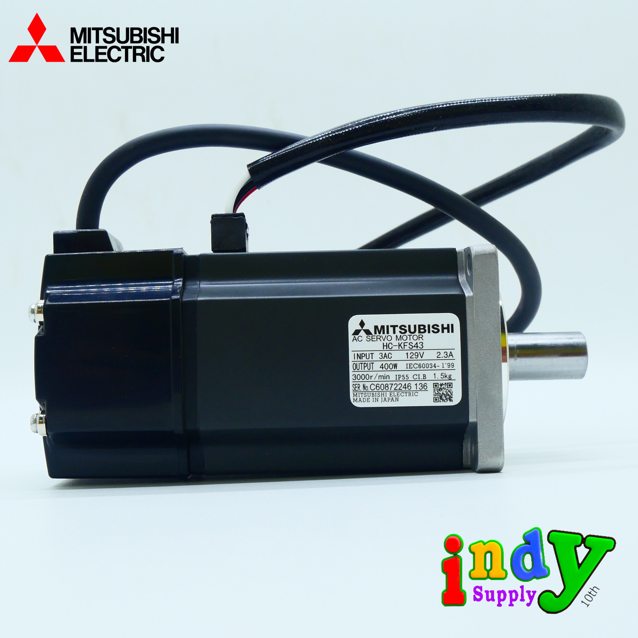 CK5507] MITSUBISHI 三菱 HC-KFS43 サーボモータ 動作保証 3000 Rpm HC