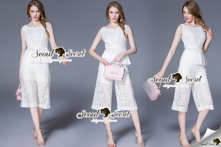SS04010816 Seoul Secret Say's... Lacey V Pricess Lace set Material : สวยหวานแบบสาวมีคลาสด้วยเซ็ทเสื้อผ้าลูกไม้