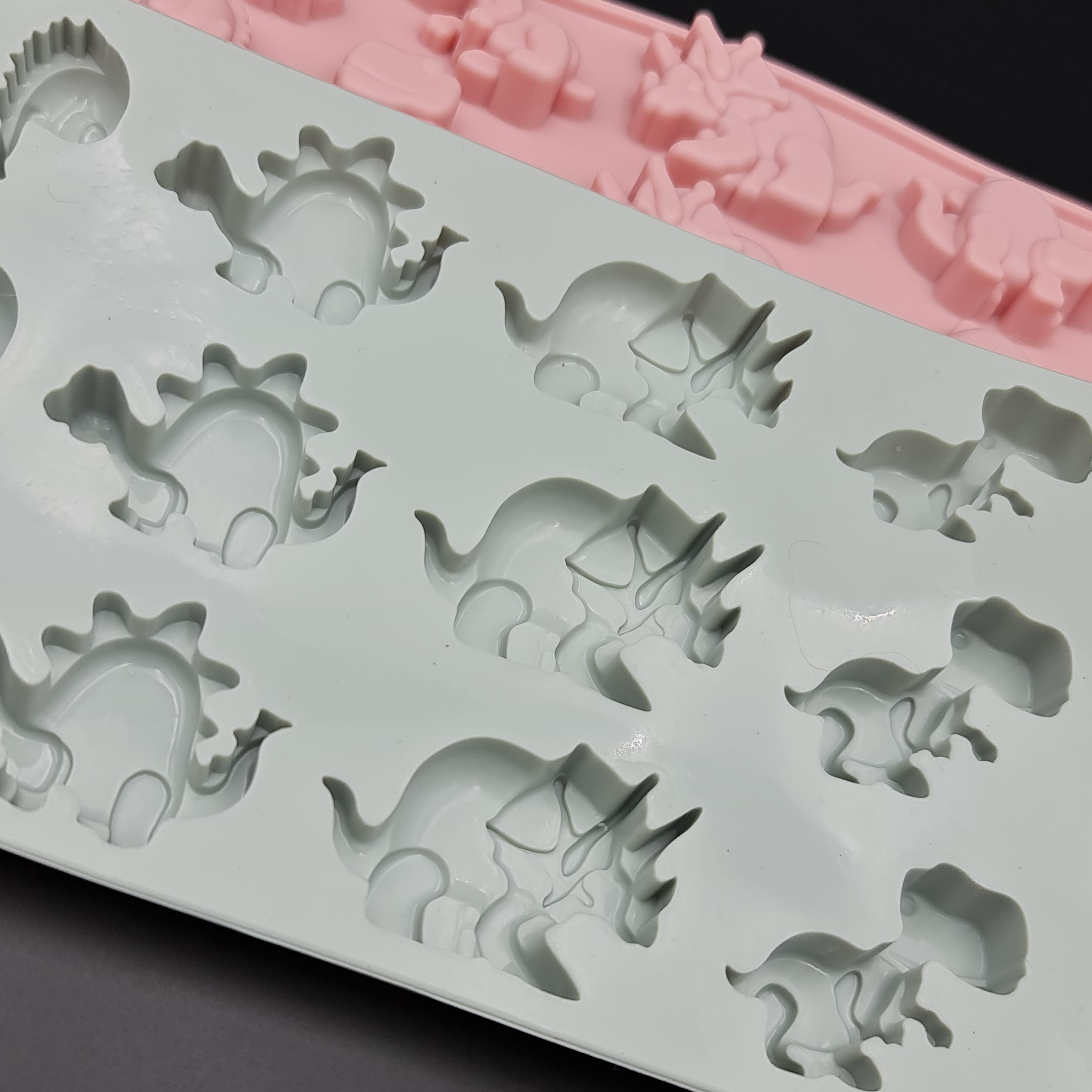 ✅🇹🇭 พิมพ์ซิลิโคน ไดโนเสาร์ #2 4ลาย พิมพ์วุ้น พิมพ์ช็อคโกแลตแม่พิมพ์ j12