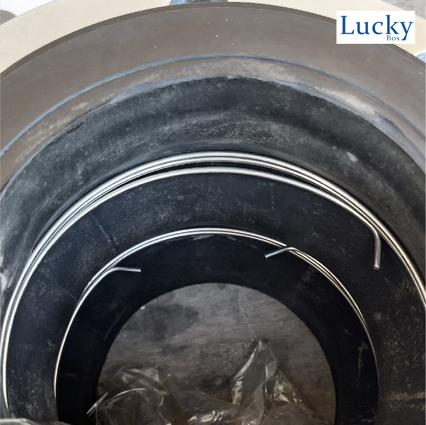 ข้อต่อท่ออ่อนยางลอนคู่ ขนาด 6 นิ้ว หน้าแปลน 10K เสริมขดลวดด้านใน ป้องกันการบีบหดของตัวยาง