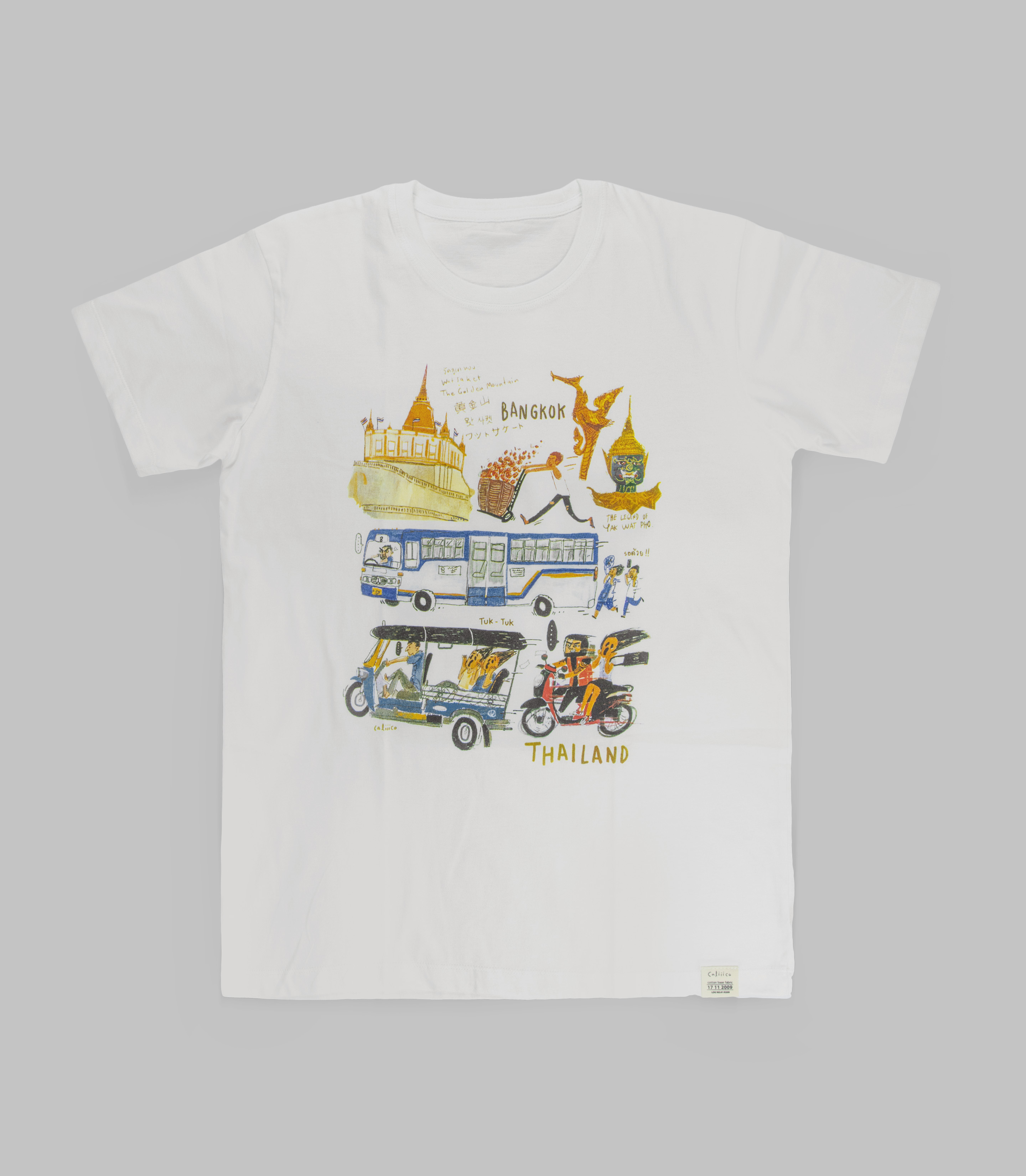 Caliiico T shirt Bangkok too fastเสื้อยืดลายบางกอก
