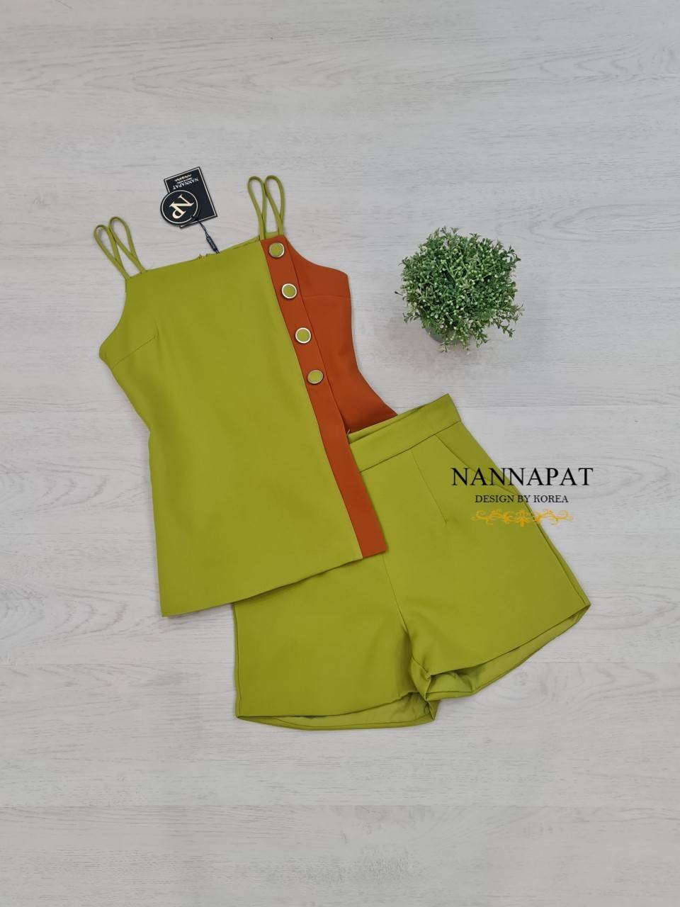 เสื้อสายเดียวทูโทน ซิปหลัง