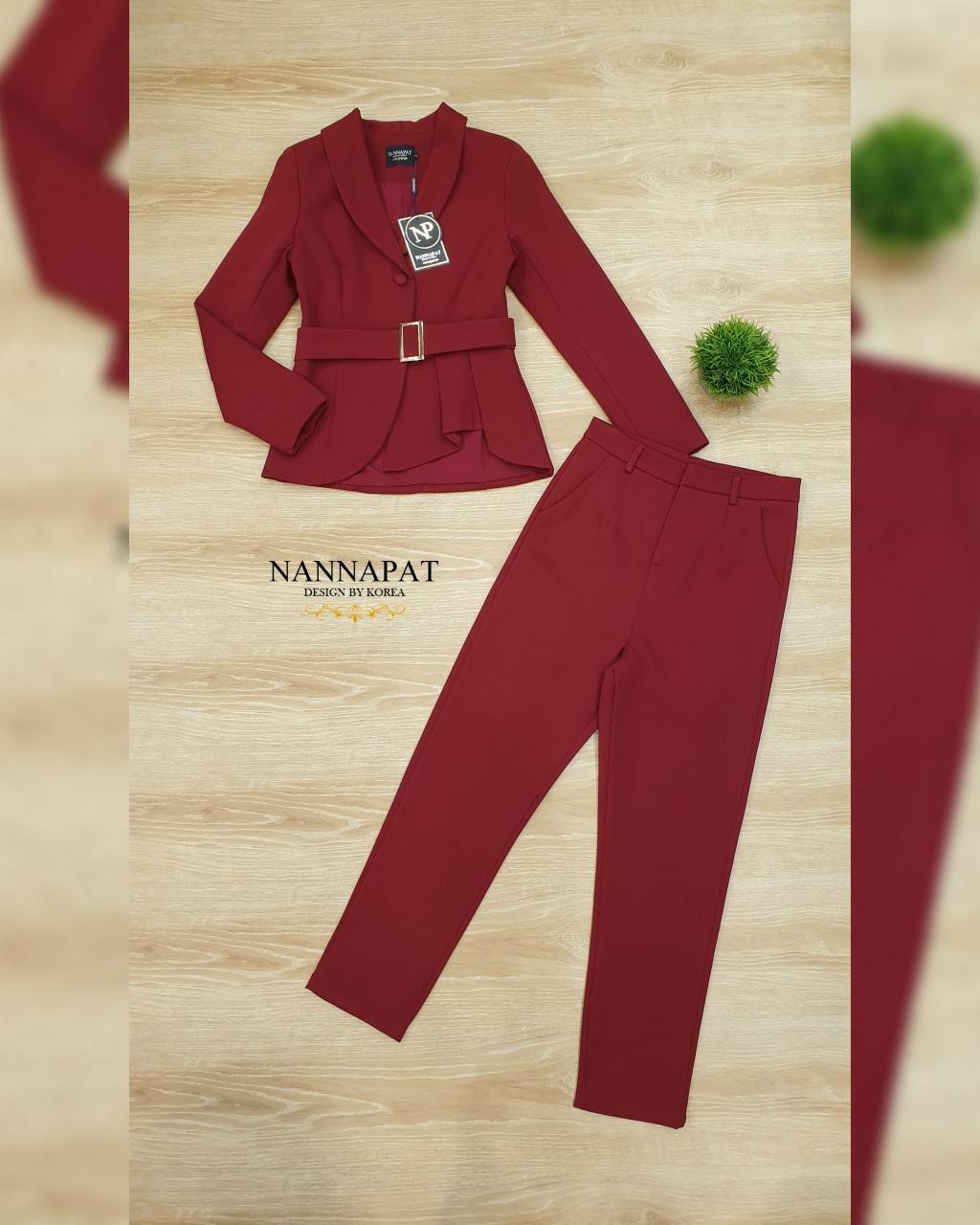 เสื้อกระดุมหน้ากางเกงมีกระเป๋าข้าง