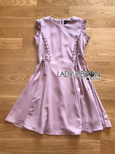 Lady Ribbon Pink Crepe Dress