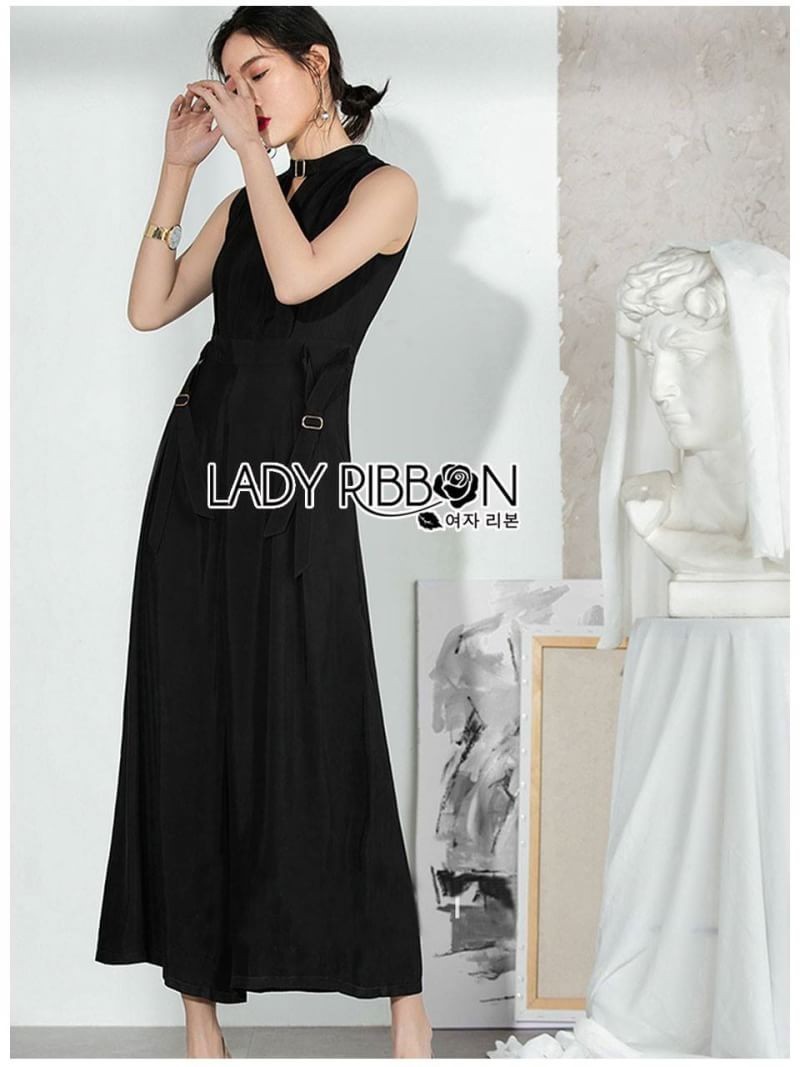 Jumpsuit จัมป์สูทผ้าเครปตกแต่งเข็มขัดสไตล์มินิมัล