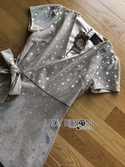 Star Velvet Ruffle Lady Ribbon Dress