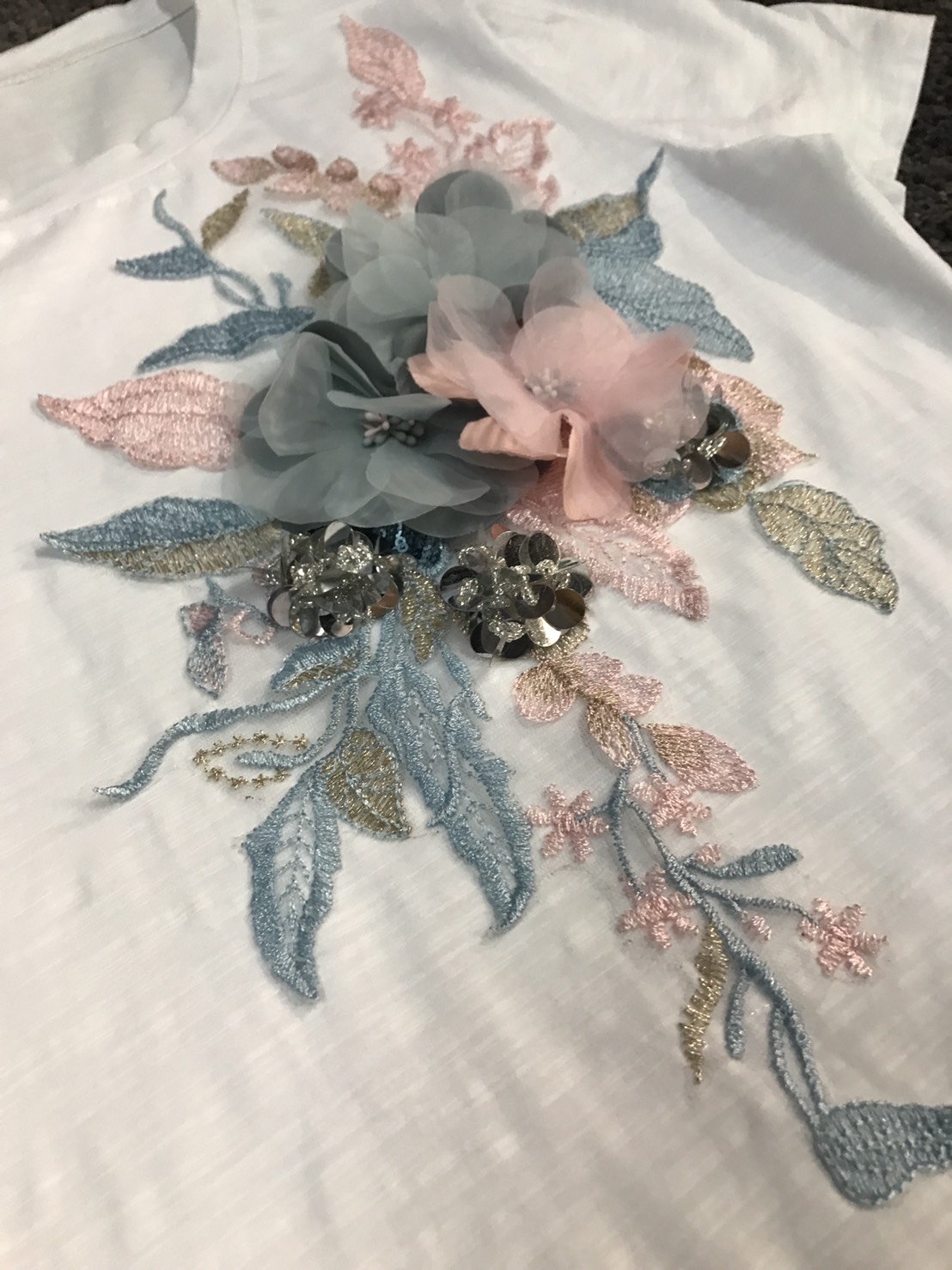 เซ็ทยีนส์ เสื้อ+กางเกง เสื้อยืดแขนสั้นผ้า