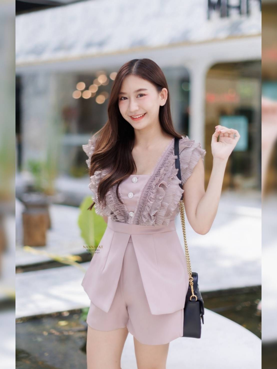 เสื้อซิปหลัง มีฟองน้ำอก