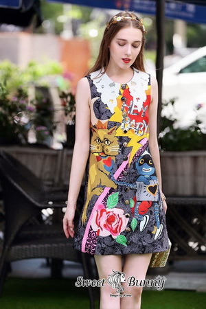 เดรสปัก ผ้า Jacquard
