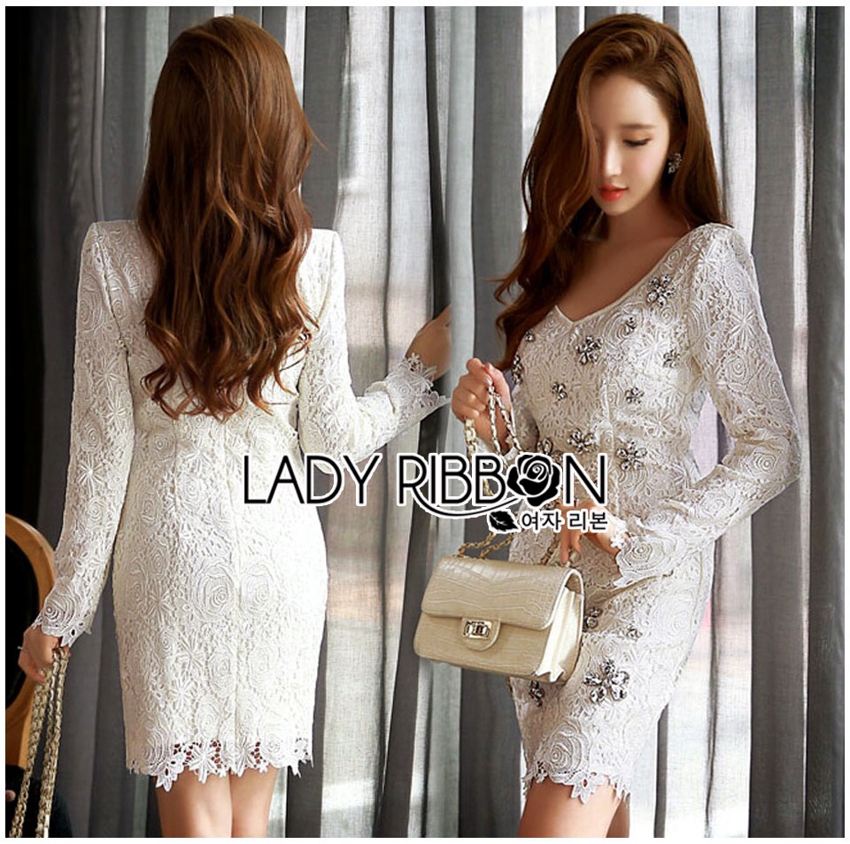 Lady Lady Ribbon เสื้อผ้าพร้อมส่ง เสื้อผ้า Lady Ribbon พร้อมส่ง เลดี้ริบบอน Lady Ribbon's Made 🎀 Lady Aerin Sparkling Glow Embellished Lace