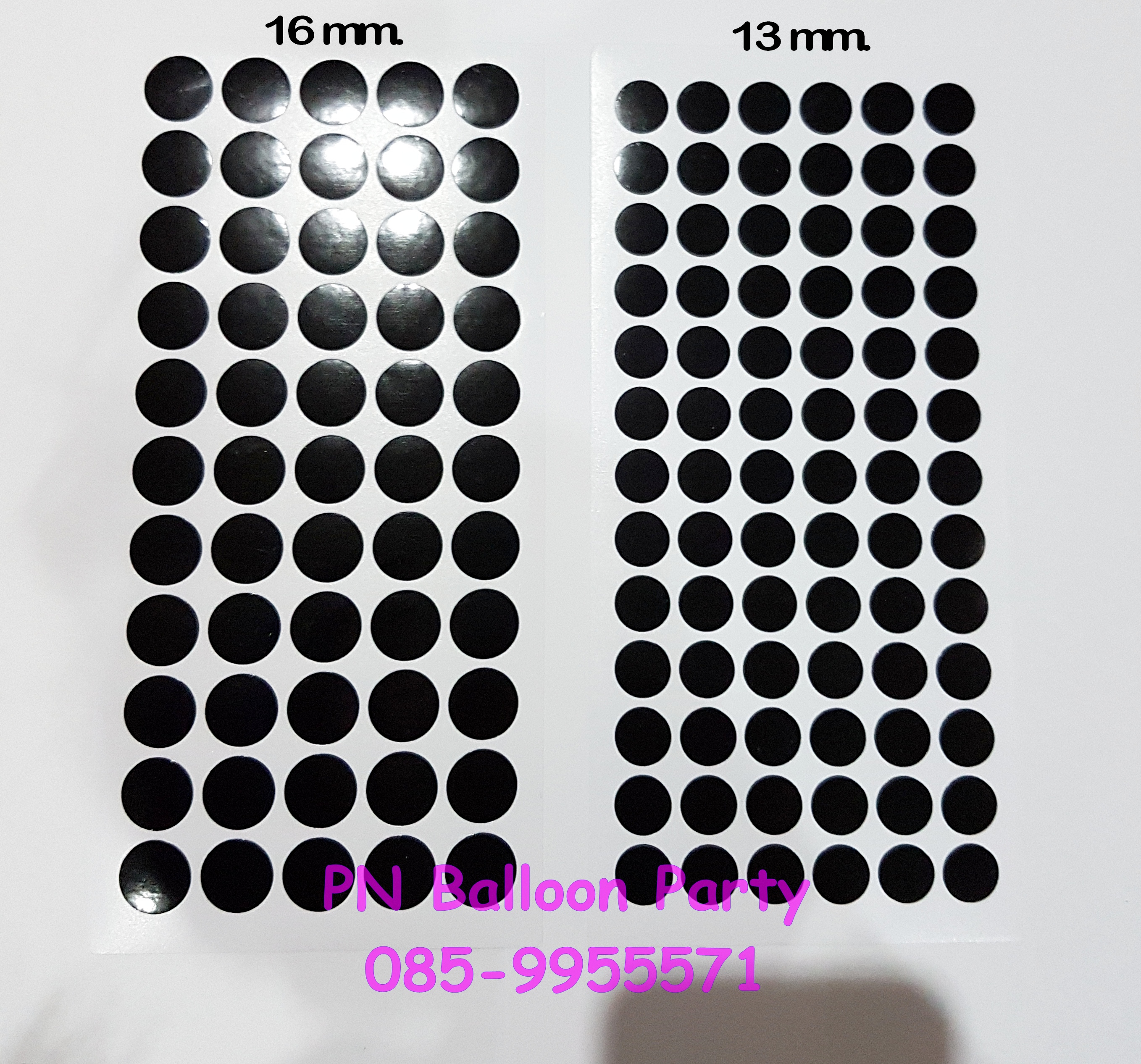 สติ๊กเกอร์ติดลูกโป่งสีดำ สติ๊กเกอร์พลาสติก ไม่ฉีกขาด กาวรีมูฟ ลอกออกได้ ไม่ทำลายพื้นผิว Color Coding Labels