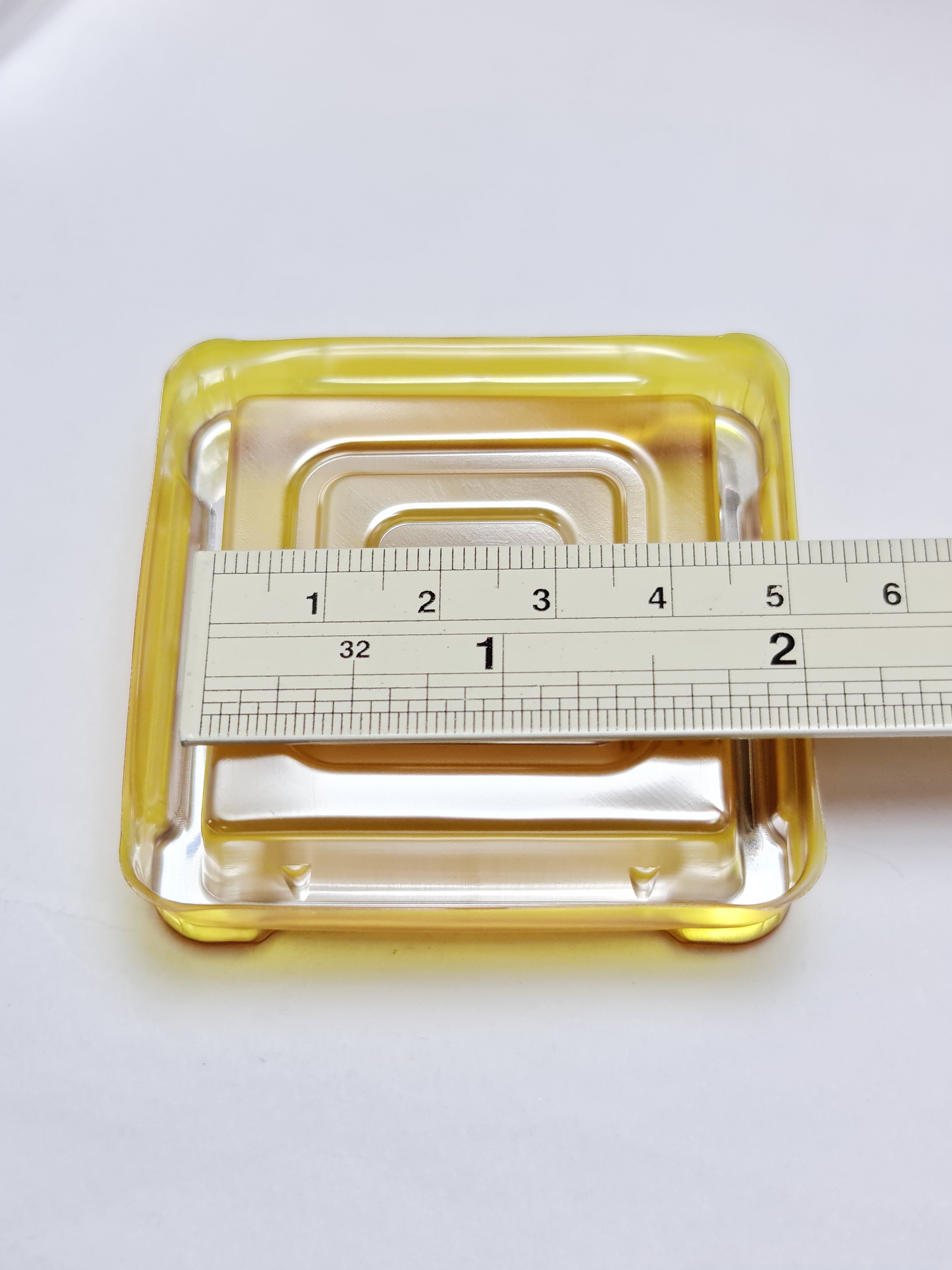 กล่องเบเกอรี่ 4.5cm. ps me ทอง+ฝาใส ~50ชุด/แพ็ค กล่องขนมไหว้พระจันทร์ ขนมเปี๊ยะ ขนมไหว้