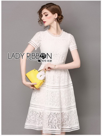 White Lace Dress เดรสผ้าลูกไม้สีขาว