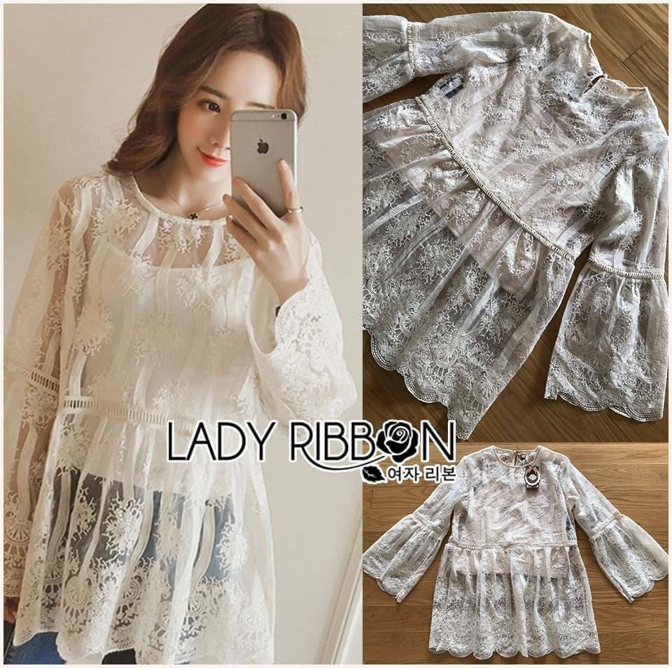 เสื้อผ้าลูกไม้ตกแต่งระบายเพบลัม