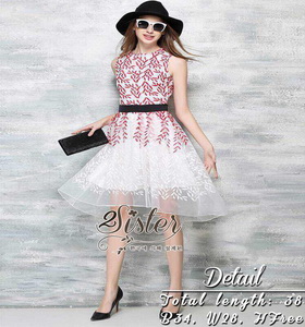 Sparkling Dress เสื้อผ้าแฟชั่นเดรสสั้นลุคเกาหลีผู้ดีสุดๆ