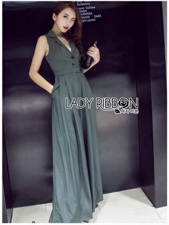 Lady Minimal Chic Buttoned Jumpsuit