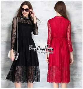 Maxi Dress เดรสผ้าลูกไม้งานแบรนด์แฟชั่นเกาหลี