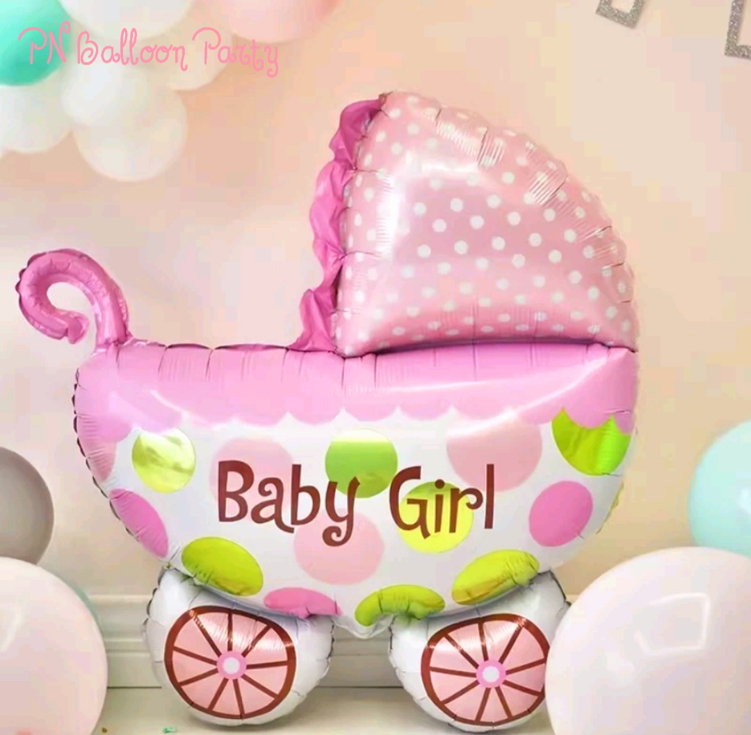 ลูกโป่งรถเข็นเด็ก ขนาดมินิ Baby Stroller balloon