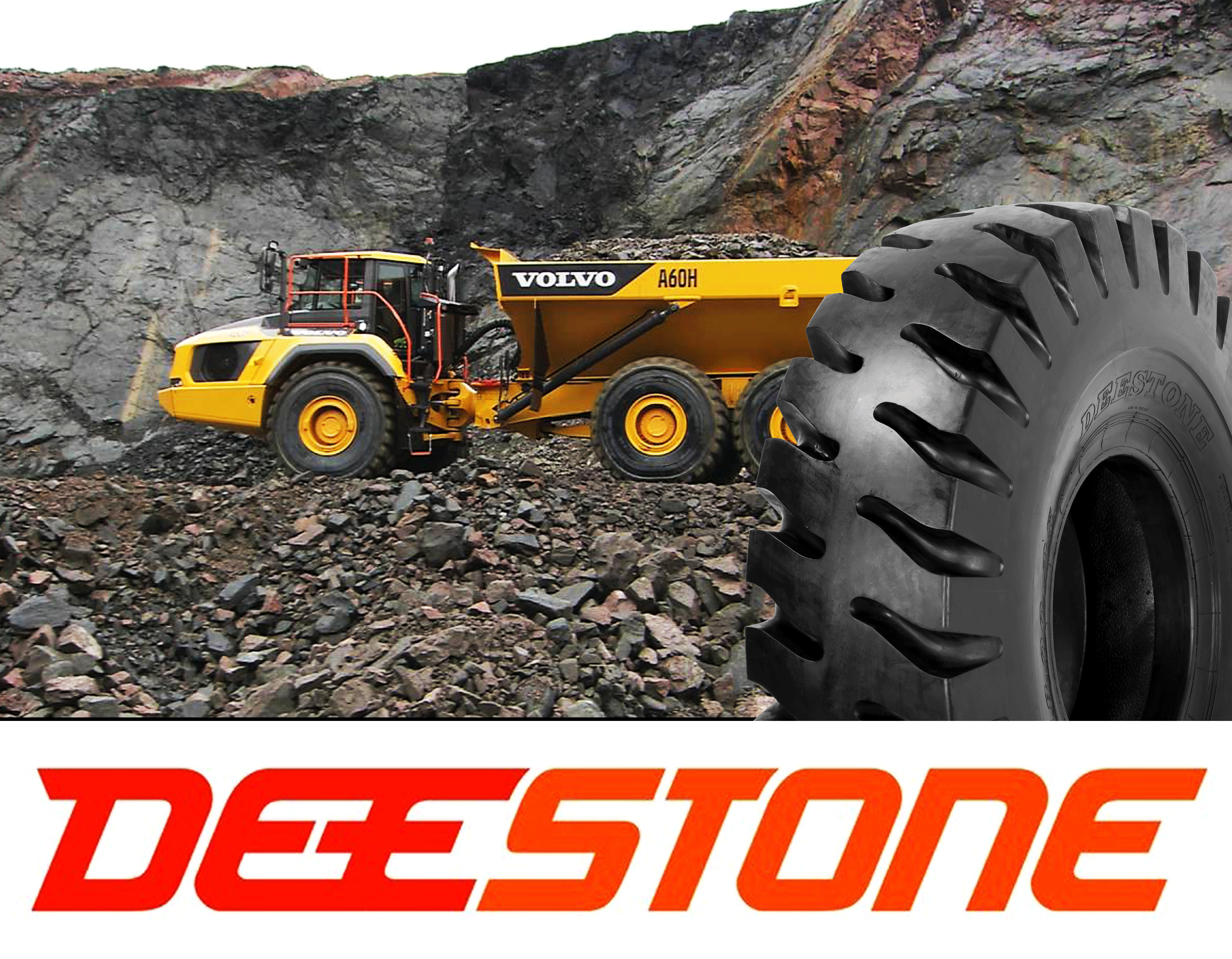 18.00-25 40PR ยี่ห้อ DEESTONE รุ่น D324 TL ยางรถขนดินขนาดใหญ่ ยางปี 2024