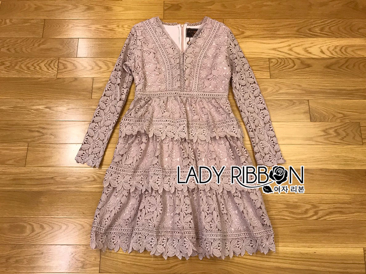 Lace Dress เดรสสั้นผ้าลูกไม้ตกแต่งเลเยอร์สุดหวาน