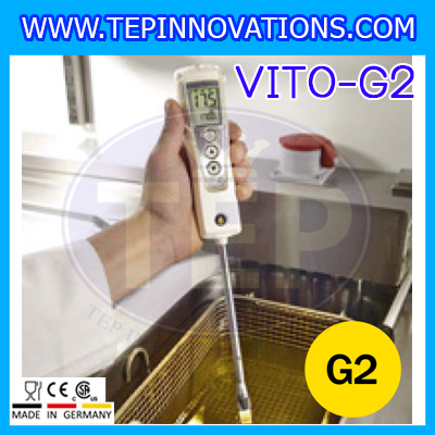 เครื่องวัดคุณภาพน้ำมันทอดอาหาร Oiltester ยี่ห้อ VITO รุ่น G2 เครื่องทดสอบคุณภาพน้ำมัน เครื่องวัดอุณหภูมิน้ำมัน ควบคุมอุณหภูมิน้ำมัน นำเข้าจากประเทศเยอรมัน