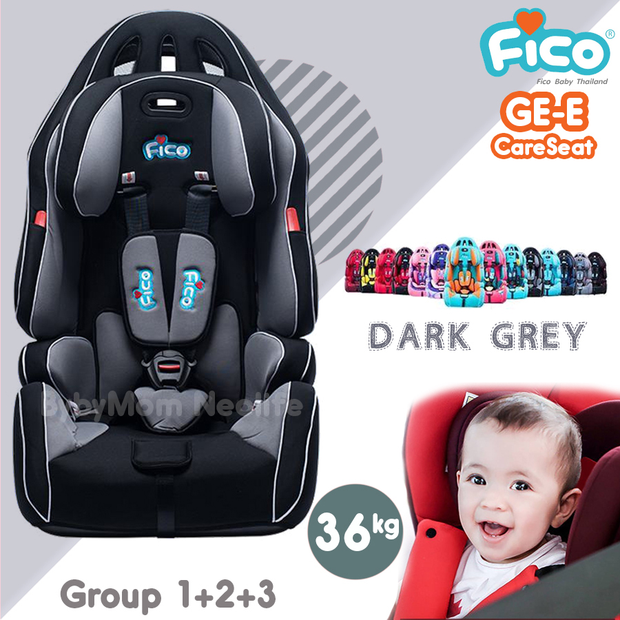 Fico CarSeat รุ่น GE-G คาร์ซีท เบาะรถยนต์นิรภัยสำหรับเด็ก 9 เดือน - 12 ปี รับน้ำหนักได้ถึง 36 kg Safety สายรัด 5 จุด ของแท้ 100% พร้อมรับประกัน