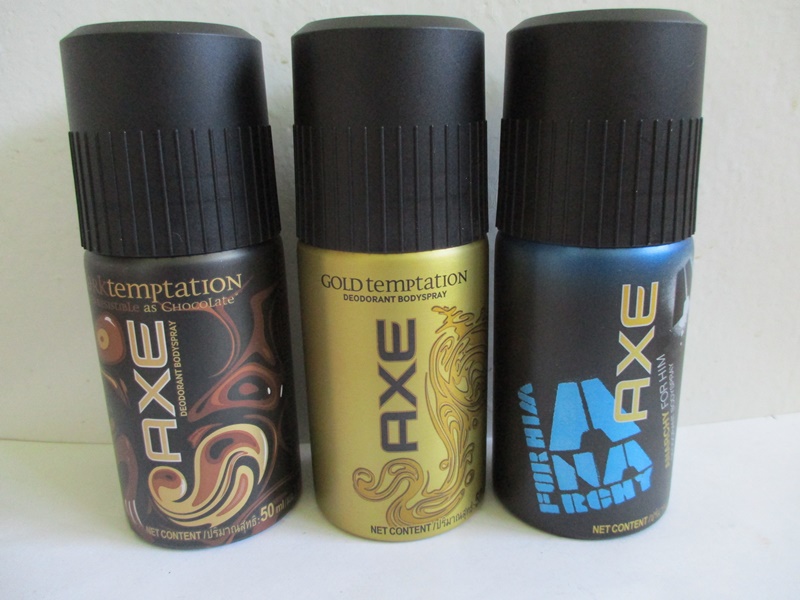 lot 3 AXE deodorant body spray 50ml 1.69oz gold temptation,as chocolate,Anarchy