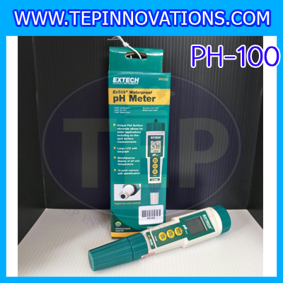 เครื่องวัดความเป็นกรด-ด่าง Ph Meter พีเอชมิเตอร์ เครื่องมือทดสอบกรดด่าง เครื่องมือวัดความเป็นกรด เครื่องมือวัดความเป็นด่าง วัดค่า pH, เครื่องมือวัดค่า pH แบบปากกายี่ห้อ Extech รุ่น PH100