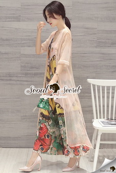 Lady Ribbon Online ขายส่งเสื้อผ้าแฟชั่นเกาหลี เสื้อผ้า Seoul Secret SS03080816 Seoul Secret Say's... ButterFly Chic Three Pieces Outer Set