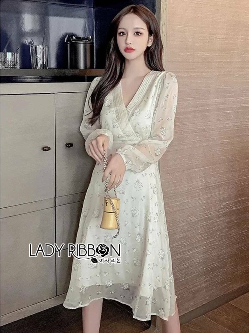 เดรสยาวผ้าชีฟองสีเบจสวยๆ