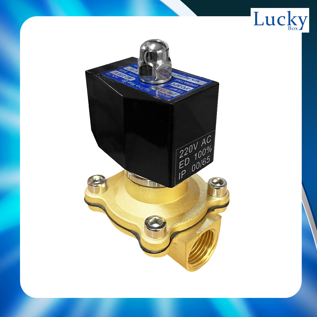 Solenoid Valve โซลินอยด์ทองเหลือง 1/2 นิ้ว (4 หุน) AC220V