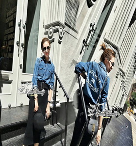 เสื้อยีนส์+กระโปรง ไหมพรมเกาหลี
