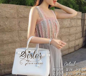 Lady Ribbon Online เสื้อผ้าแฟชั่นออนไลน์ขายส่ง เลดี้ริบบอนของแท้พร้อมส่ง Siter ST08240716 🍀สินค้าพร้อมส่ง🍀 한국에 의해 설계된 2Sister Made, Sweet Dress of The Autumn Color