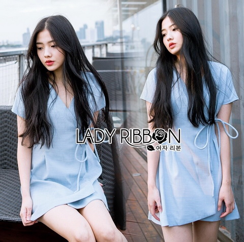 Mini Dress with Ribbon มินิเดรสสีพาสเทล