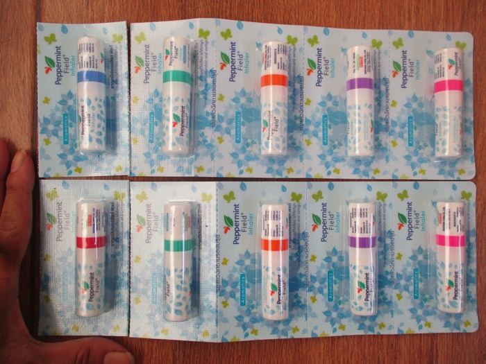 5 pcs peppermint inhaler and refill 2cc congestion relief nasal stuffy nose travel dizzy nausea