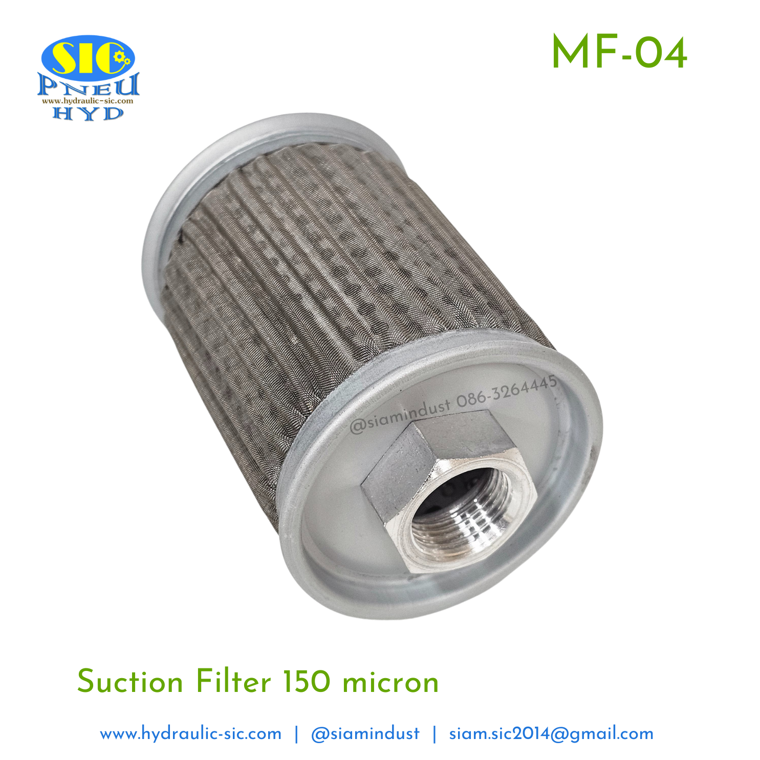 กรองไฮดรอลิค MF-04,MF-06,MF-08,MF-10,MF-12,MF-16 กรองขาดูด Suction Filter : POKE