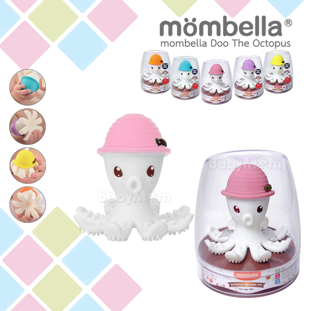 ยางกัด Mombella The Doo Octopus Teether 3in1 ยางกัดปลาหมึก จับง่ายถนัดมือ มีปุ่มนวดเหงือก ยางกัดยอดฮิตในประเทศอังกฤษ Pink