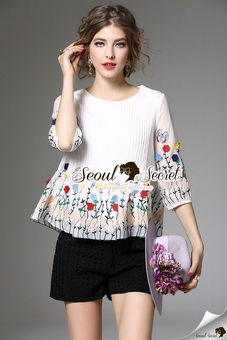 Lady Ribbon Online ขายส่งเสื้อผ้าแฟชั่นเกาหลี เสื้อผ้า Seoul Secret SS10080816 Seoul Secret Say's... Chic Pastel Blue Suite Set