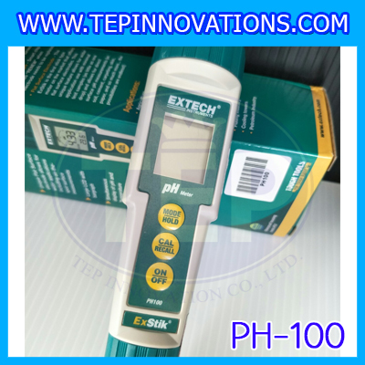เครื่องวัดความเป็นกรด-ด่าง Ph Meter พีเอชมิเตอร์ เครื่องมือทดสอบกรดด่าง เครื่องมือวัดความเป็นกรด เครื่องมือวัดความเป็นด่าง วัดค่า pH, เครื่องมือวัดค่า pH แบบปากกายี่ห้อ Extech รุ่น PH100