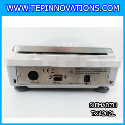 เครื่องชั่ง4200กรัม เครื่องชั่งน้ำหนัก4200กรัม เครื่องชั่งละเอียดสูง4200กรัม เครื่องชั่งน้ำหนัก4200g เครื่องชั่งทศนิยม 2 ตำแหน่ง ตาชั่งละเอียดสูง4200g เครื่องชั่งละเอียดสูง พิกัดน้ำหนัก 4200g ความละเอียด 0.01g ยี่ห้อ SHIMADZU รุ่น TX4202L